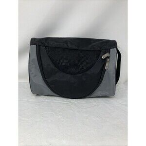 Nike Golf Shoe Bag Gray Black Nylon Mesh Vented 13.5” Tote Zipper Luggage Strap